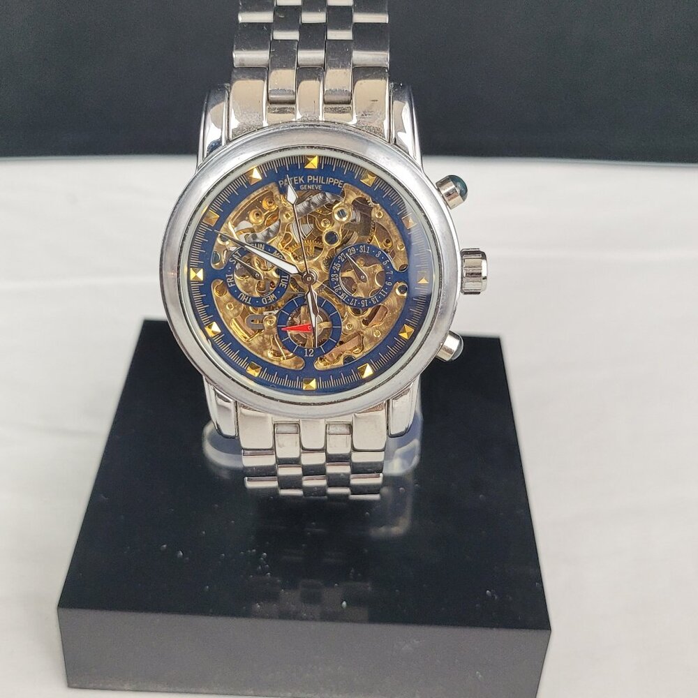 Vintage Patek Philippe Watch REF 39701W Movement Gold Inside Style Luxury Swiss